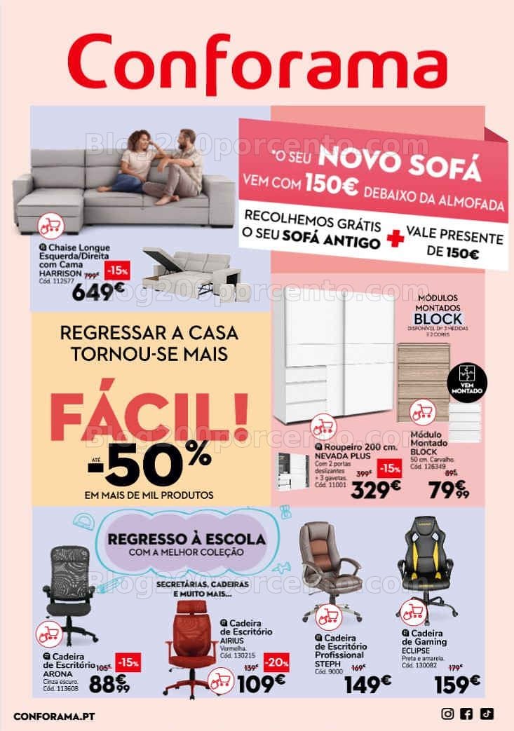 Antevisão Folheto CONFORAMA Regresso a Casa Promoções de 31 agosto a 26 setembro